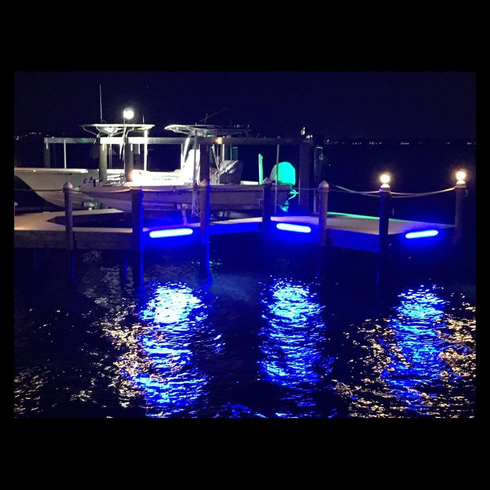 White D3 up to 8000 Lumen underwater LED dock light swimming or fishing light 