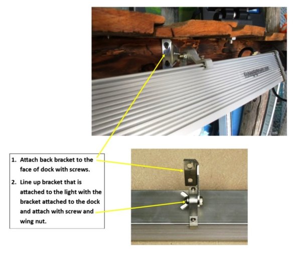 alumiglo led dock pier light dockpro 3500 mounting bracket