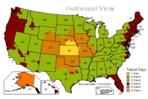 UPS Ground Map